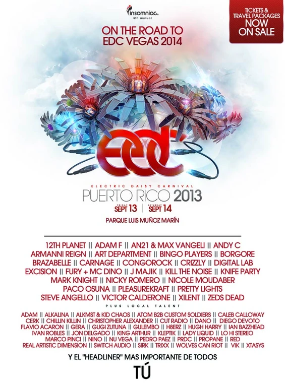 EDC Puerto Rico 2013 festival poster