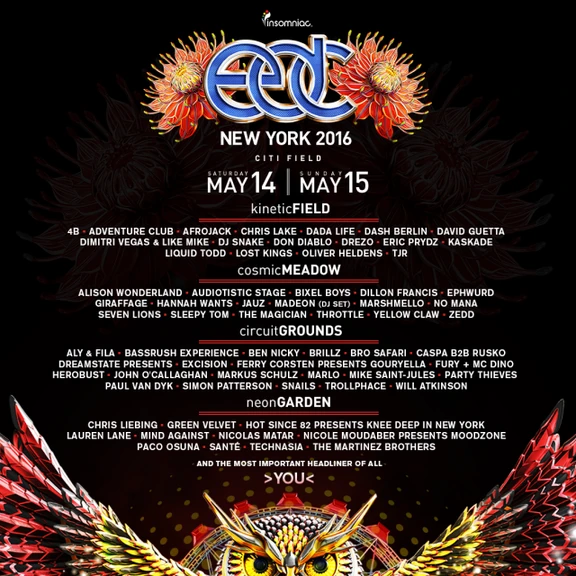 EDC New York 2016 festival poster