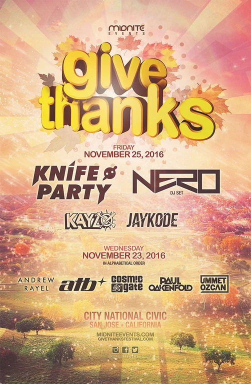 Give Thanks 2016 festival poster