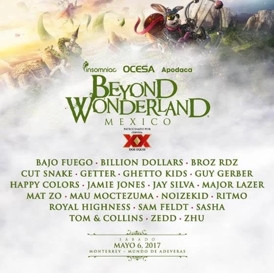 Beyond Wonderland Monterrey 2017 festival poster