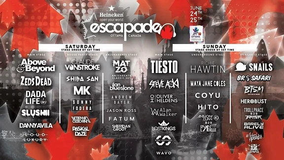 Escapade Music Festival 2017 festival poster
