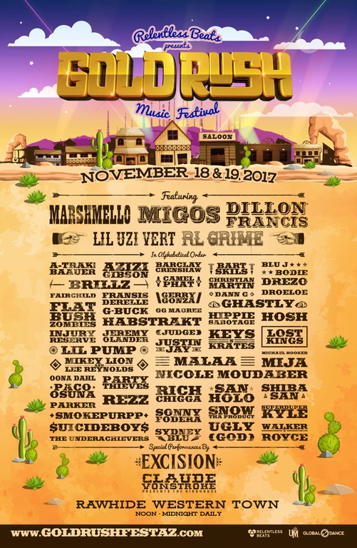 Goldrush Music Festival 2017 festival poster