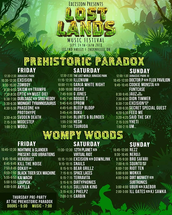 Lost Lands 2018 festival poster
