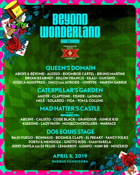 Beyond Wonderland Monterrey 2019 festival poster