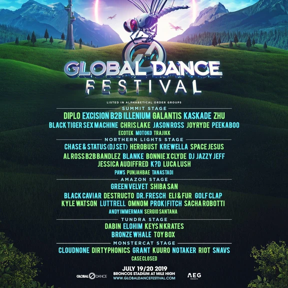 Global Dance Festival 2019 festival poster