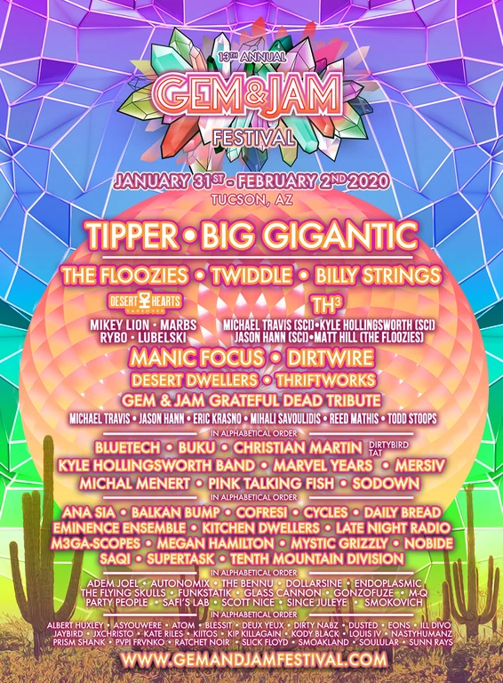 Gem & Jam 2020 festival poster