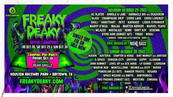 Freaky Deaky Houston 2022 festival poster