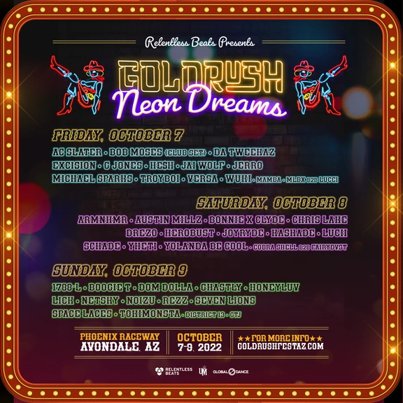 Goldrush Music Festival 2022 festival poster