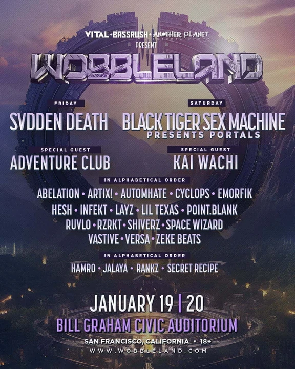 Wobbleland 2024 festival poster