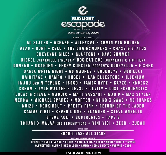 Escapade Music Festival 2024