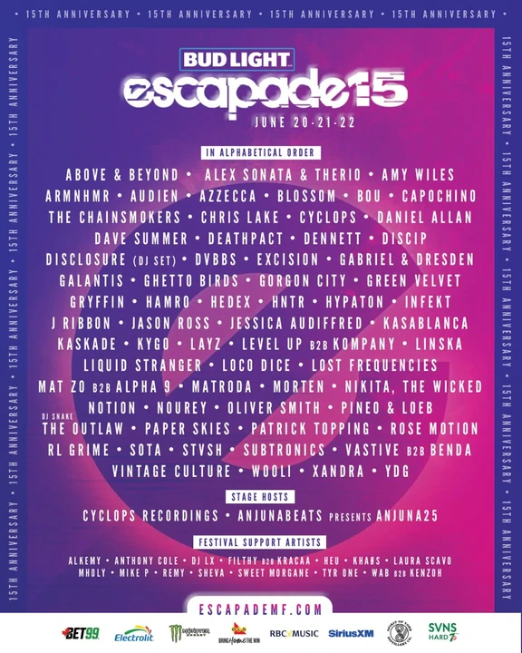 Escapade Music Festival 2025