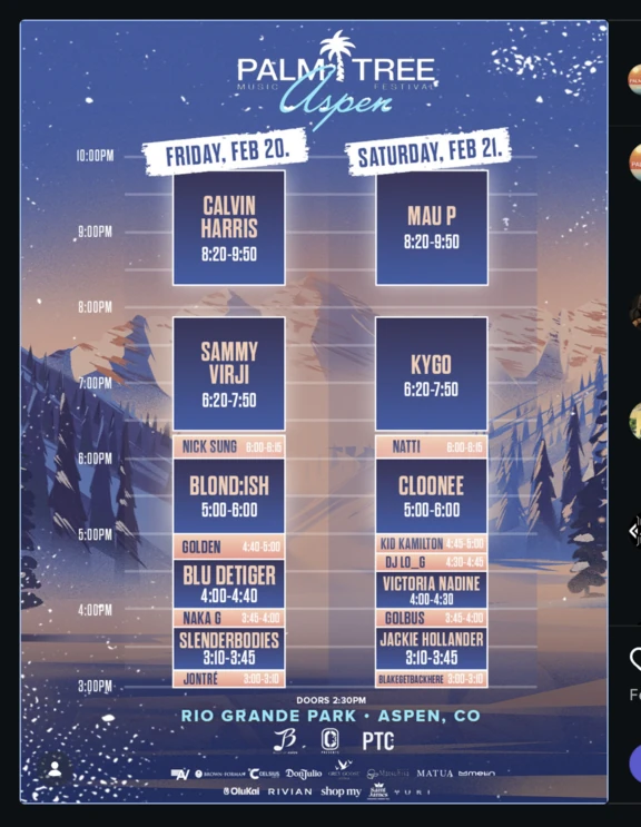 Palm Tree Music Festival Aspen 2026