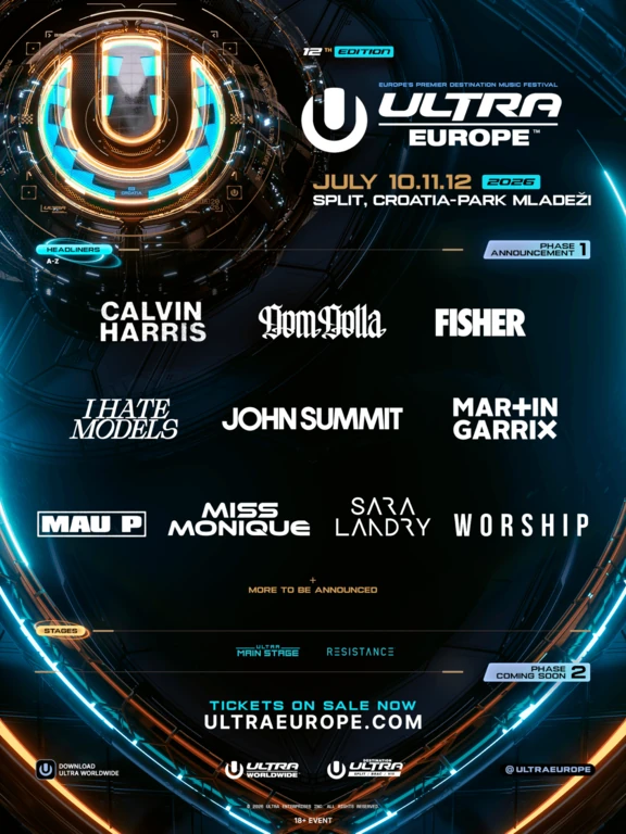 Ultra Europe 2026 festival poster