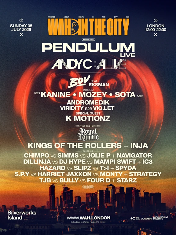 WAH In The City 2026 festival poster