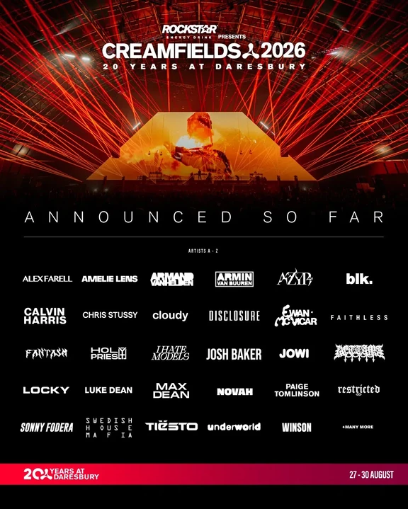 Creamfields 2026 Lineup August 27 30 2026 Humble Creamfields 2026 Lineup August 27 30 2026 Humble