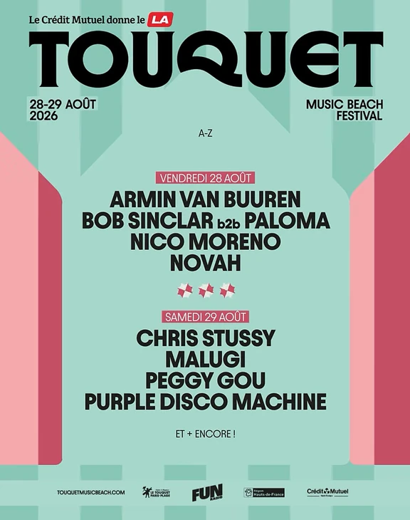 Touquet Music Beach Festival 2026 festival poster