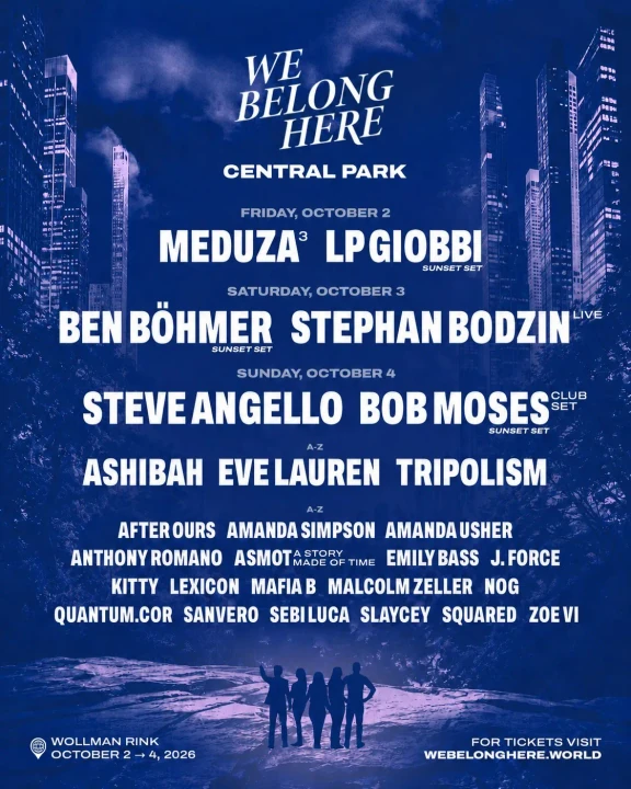 We Belong Here Central Park 2026 festival poster