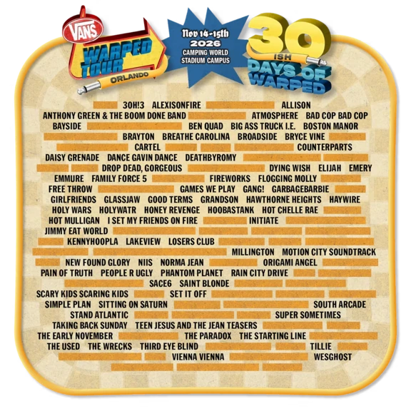 Warped Tour Orlando 2026